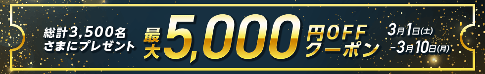 MAX5,000円OFF 高額クーポン祭り
