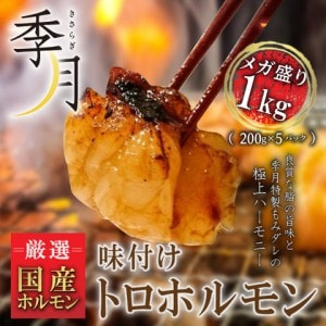 【国産】お肉屋さんのトロホルモン1㎏！焼肉BBQ！
