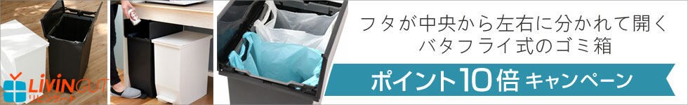 【リビングート】左右に開くゴミ箱「SOLOW」がポイント10倍！