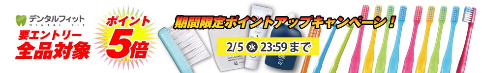 【歯科専売品のデンタルフィット】店内全品ポイント5倍キャンペーン