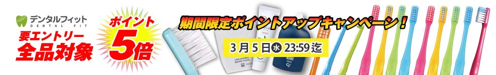 【歯科専売品のデンタルフィット】店内全品ポイント5倍キャンペーン