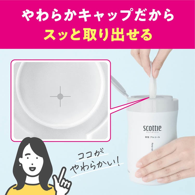 dショッピング |スコッティ ウェットティッシュ 除菌 アルコール 本体