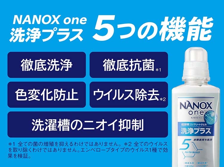 匿名配送 送料無料　NANOX ONE ニオイ専用 洗濯洗剤 1790g×5袋 匿名配送 送料無料 NANOX ONE ナノックス 洗濯洗剤 1790g×5袋
