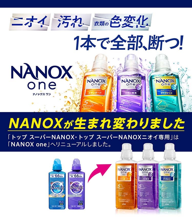 季節のおすすめ商品 トップ スーパーNANOX 洗濯用 洗剤 ライオン 2本セット
