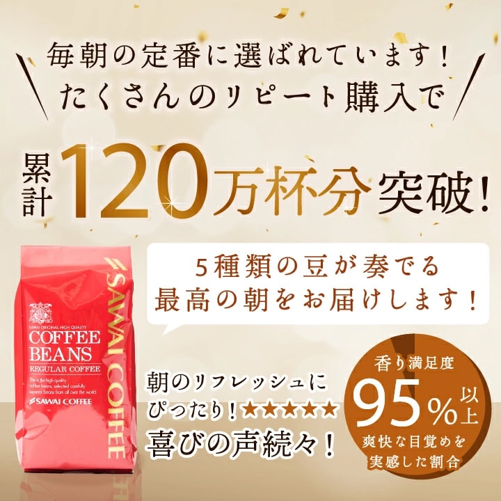 毎朝の定番 120万杯 リピート購入 実績
