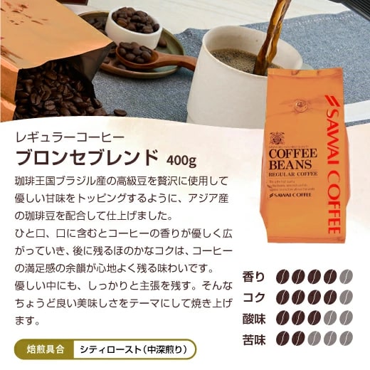 ブロンセブレンド 400g 中深煎り