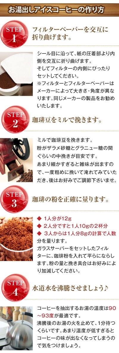 お湯出しアイス作り方