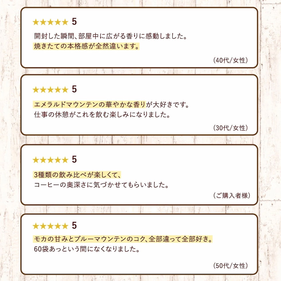 お客様 口コミ レビュー 高評価