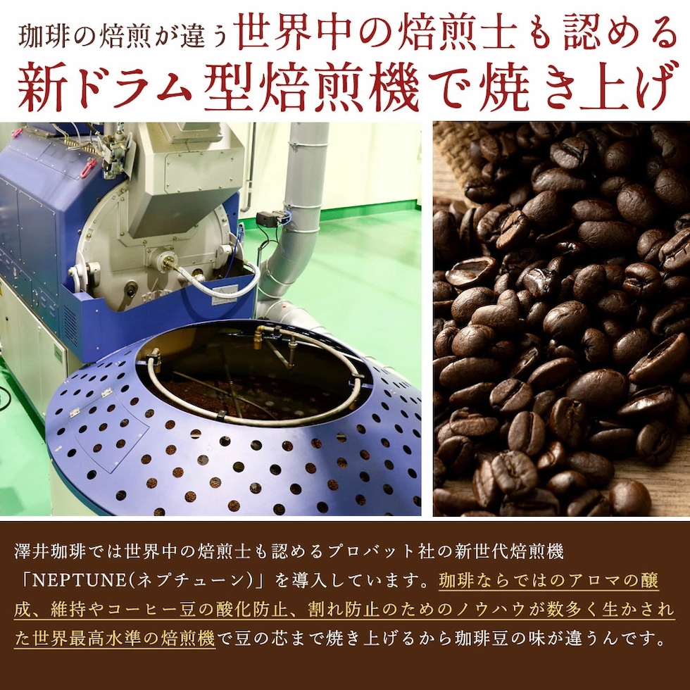 新ドラム型焙煎機 NEPTUNE 世界水準