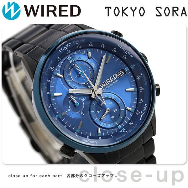 dショッピング |セイコー ワイアード SEIKO WIRED クロノグラフ メンズ 腕時計 AGAW450 トウキョウ ソラ ブルー×ブラック |  カテゴリ：の販売できる商品 | 腕時計のななぷれ (028AGAW450)|ドコモの通販サイト