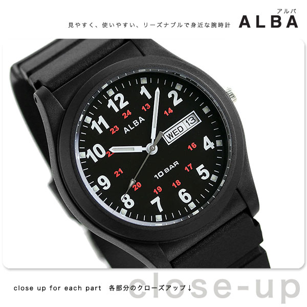 dショッピング |セイコー アルバ メンズ レディース 腕時計 カレンダー AQPJ406 SEIKO ALBA オールブラック  カテゴリ：の販売できる商品 腕時計のななぷれ (028AQPJ406)|ドコモの通販サイト
