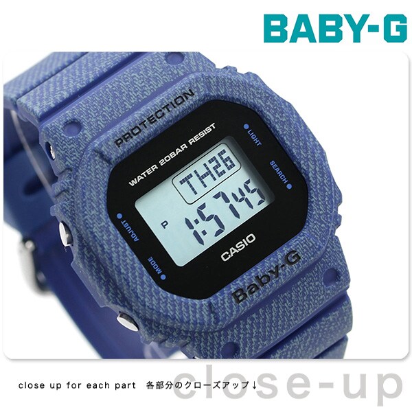 Baby-G デニムドカラー デジタル レディース 腕時計 - dショッピング