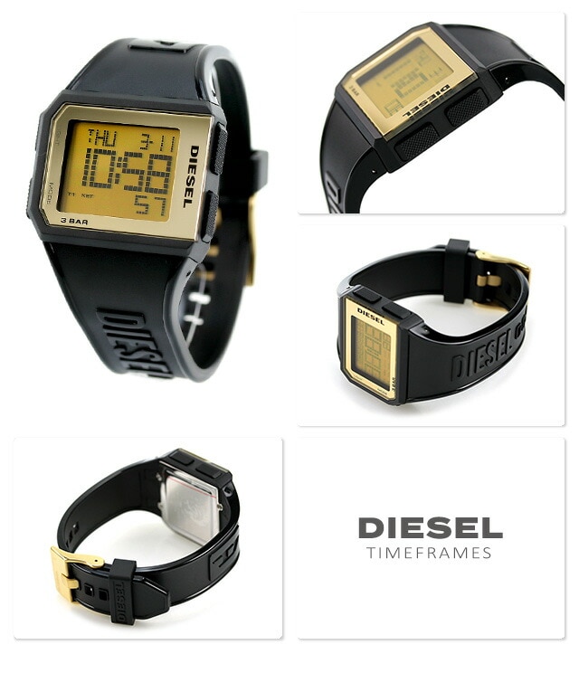 dショッピング |ディーゼル 時計 メンズ レディース 腕時計 DIESEL チョップド 38mm デジタル DZ1943 ゴールド×ブラック |  カテゴリ：の販売できる商品 | 腕時計のななぷれ (028DZ1943)|ドコモの通販サイト