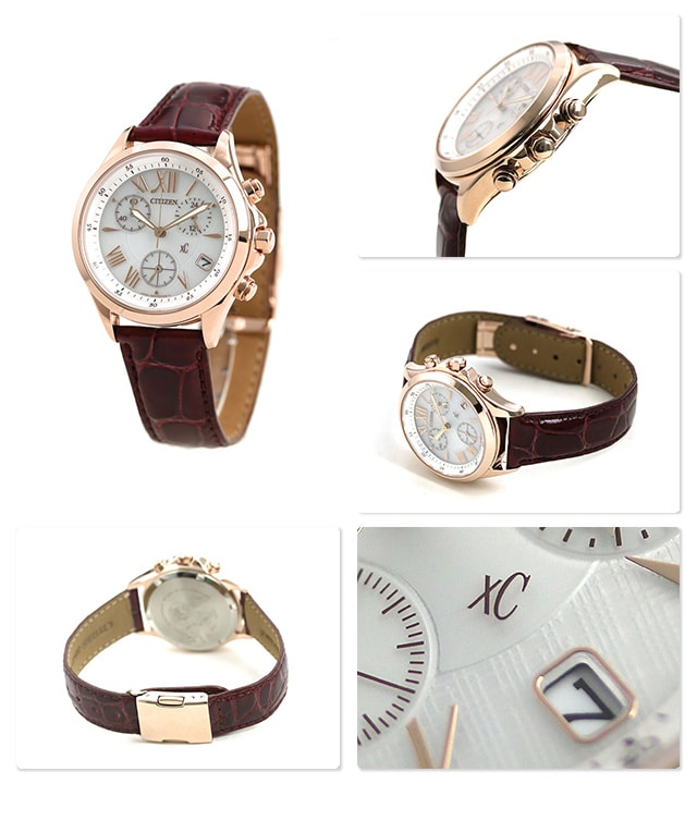【値段通販】シチズン CITIZEN 腕時計 レディース FB1405-07A クロスシー XC 電波時計 ホワイト ワインレッド 国内正規品 その他