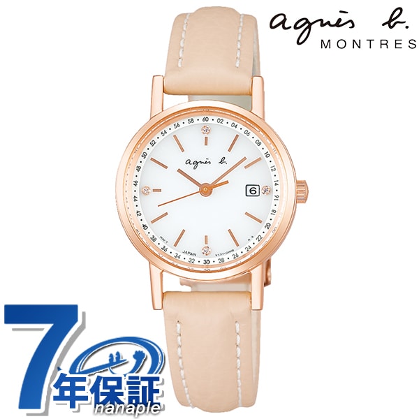 ムーブメントソーラー式【新品未使用】agnès b.ソーラー腕時計　FBSD937　ホワイト