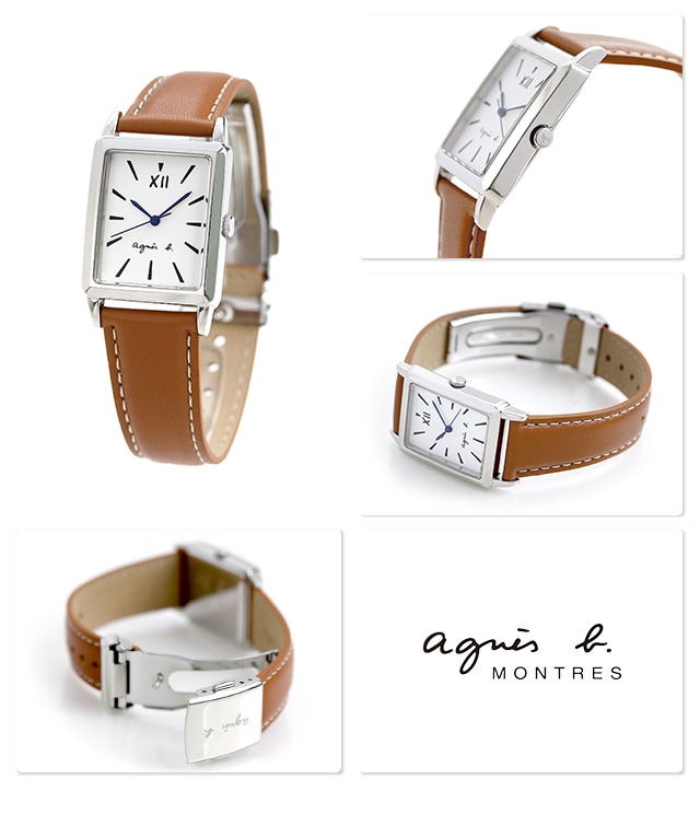 dショッピング |アニエスベー 時計 メンズ FCRK993 agnes b. マルチェロ レクタングル ホワイト×ブラウン 腕時計 |  カテゴリ：の販売できる商品 | 腕時計のななぷれ (028FCRK993)|ドコモの通販サイト