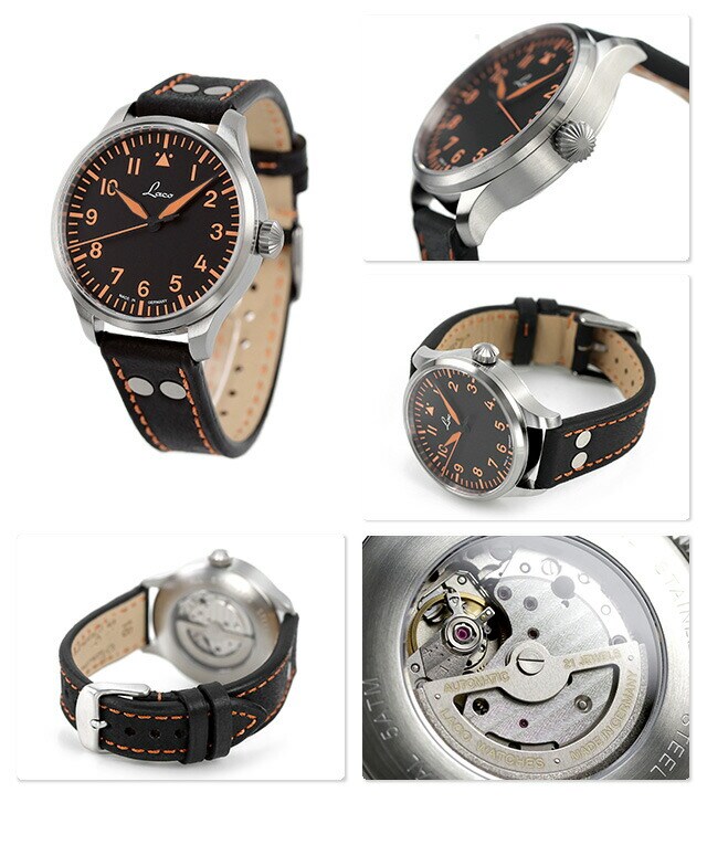 dショッピング |ラコ Laco 時計 パイロット ネアペル39 39mm 自動巻き  