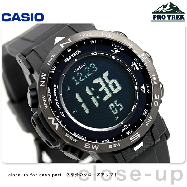 カシオ プロトレック 腕時計 PRW-30 電波ソーラー 気圧 高度 デジタル CASIO PRO TREK CLIMBER LINE オールブラック  | カテゴリ：の販売できる商品 | 腕時計のななぷれ (028PRW-30Y-1BER)|ドコモの通販サイト - dショッピング