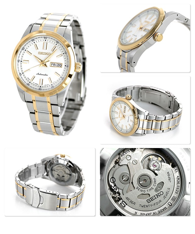 dショッピング |セイコー メカニカル メンズ 腕時計 SEIKO Mechanical 自動巻き SARV004 シルバー×ゴールド 時計 |  カテゴリ：の販売できる商品 | 腕時計のななぷれ (028SARV004)|ドコモの通販サイト