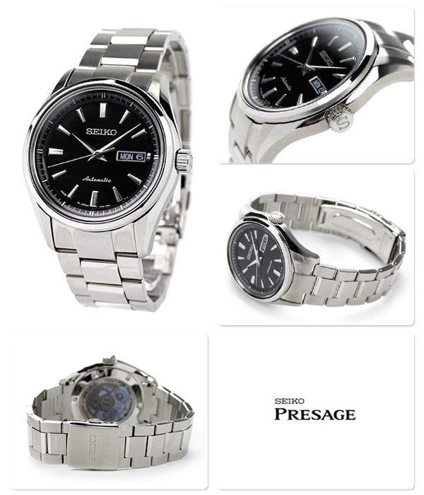 美品】SEIKO 自動巻き 腕時計 プレサージュ SARY057 ブラック