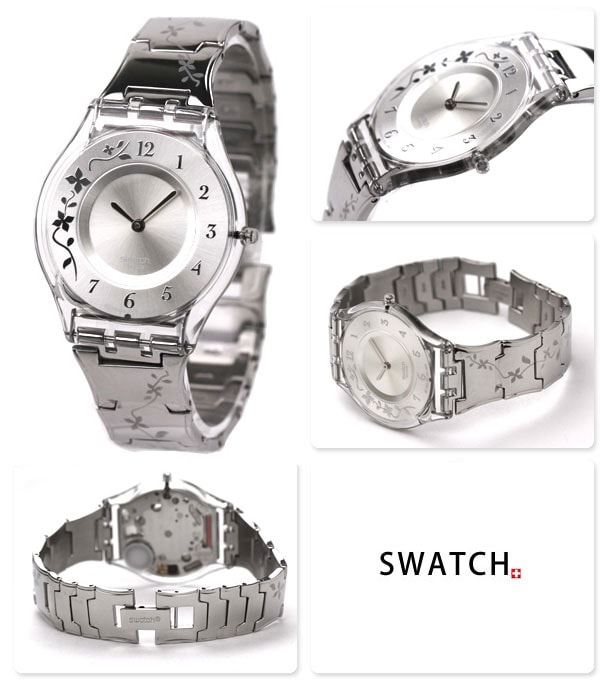 dショッピング |swatch レディース 腕時計 swatch スキン シルバー ...