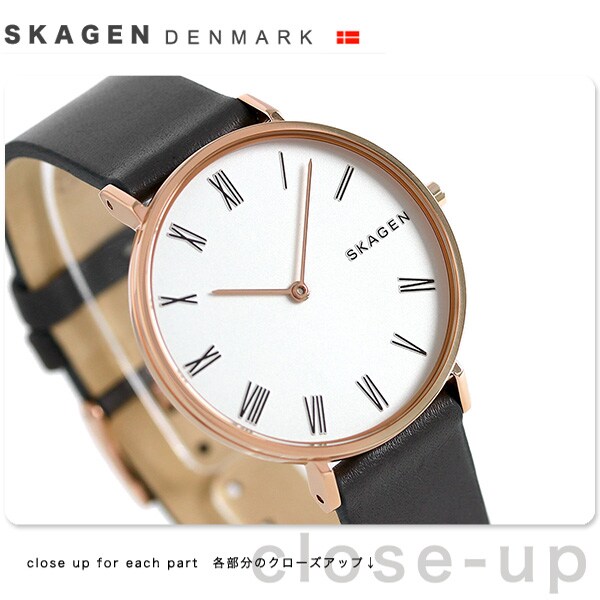 dショッピング |スカーゲン 腕時計 ハルド 34mm 革ベルト レディース