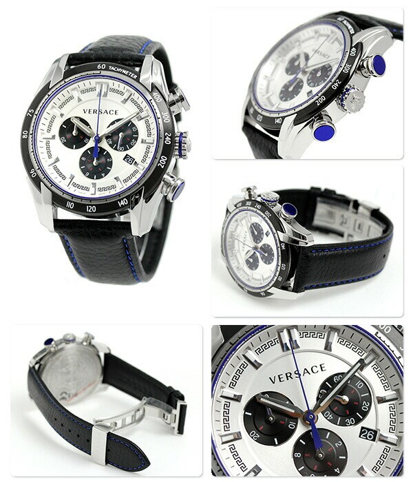 VERSACE ヴェルサーチ　腕時計　VDB010014 ジャンク dショッピング |ヴェルサーチ V-レイ クロノグラフ スイス製 腕時計