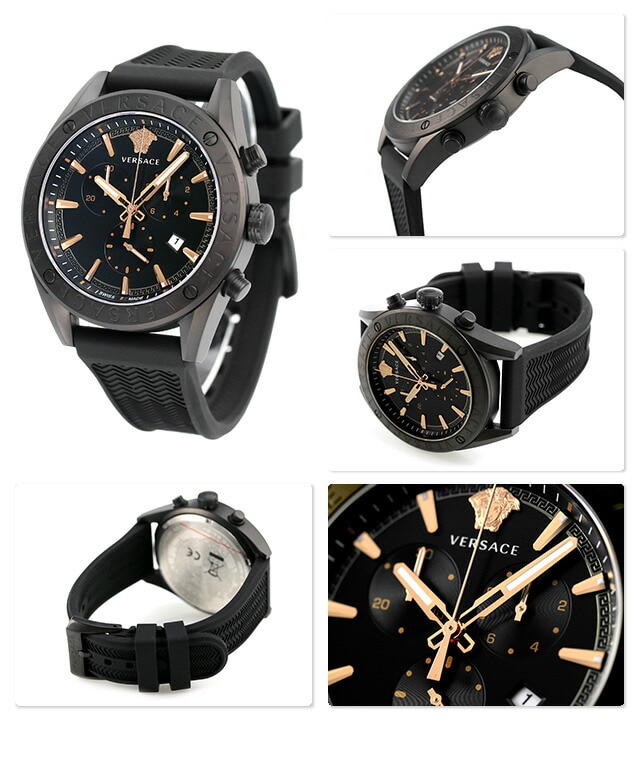 dショッピング |ヴェルサーチ 時計 V-クロノ 46mm クロノグラフ メンズ