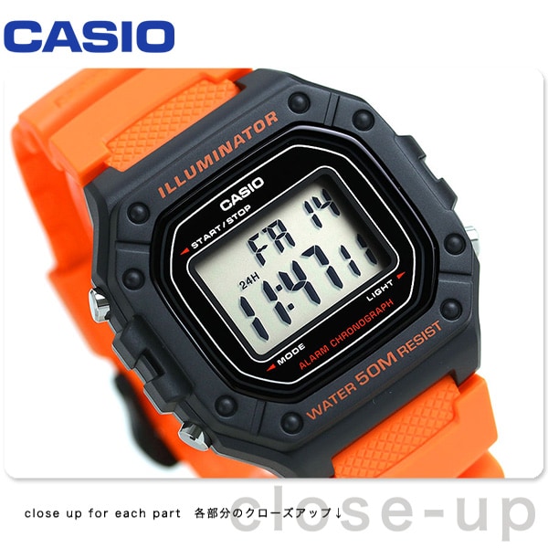 限定価格セール！ 海外専売 CASIO W-218H-3AV カーキ×ブラック カシオ