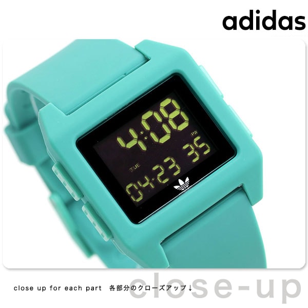 dショッピング |アディダス オリジナルス 時計 デジタル メンズ レディース 腕時計 Z153185-00 adidas アーカイブ_SP1  ブラック×グリーン | カテゴリ：の販売できる商品 | 腕時計のななぷれ (028Z153185-00)|ドコモの通販サイト