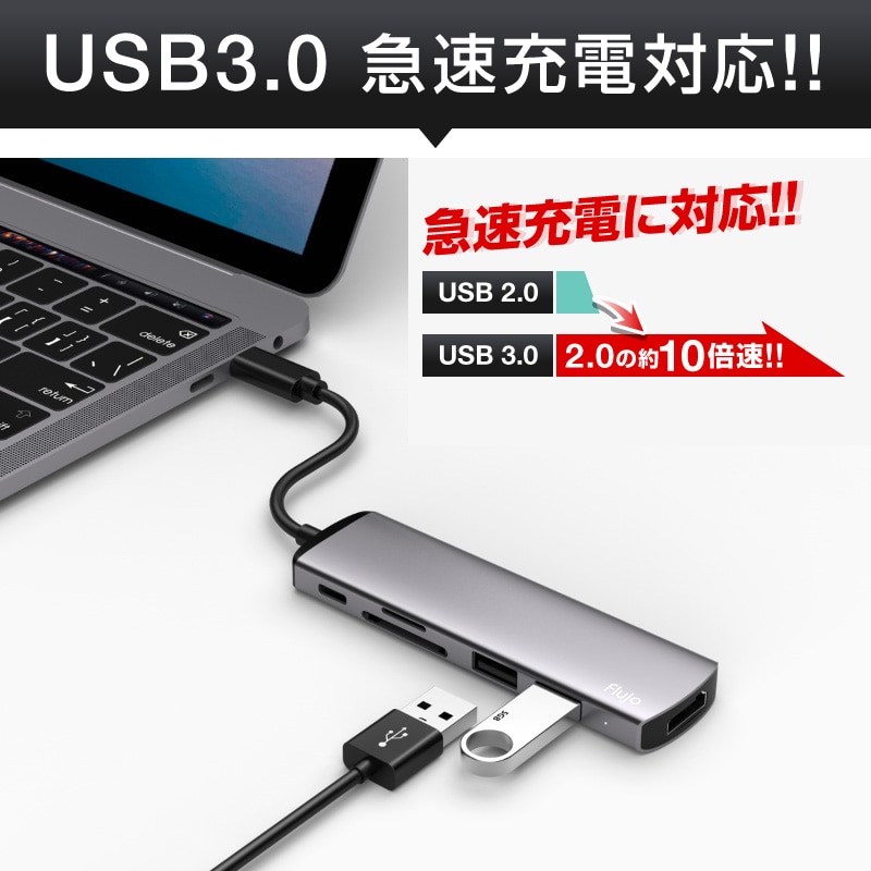 dショッピング |ハブ アダプタ USB TYPE C マルチポートアダプター タイプc 変換アダプター USB-Cハブ type-cハブ  カードリーダー タイプc変換アダプター mac os macbook macBook pro windows HDMI 1ポート USB C 1ポート  USB 3.0 2ポート カテゴリ：の販売できる商品 ...
