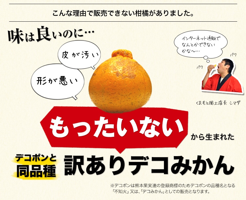 dショッピング |本場熊本産 訳あり デコみかん 送料無料 2個購入で