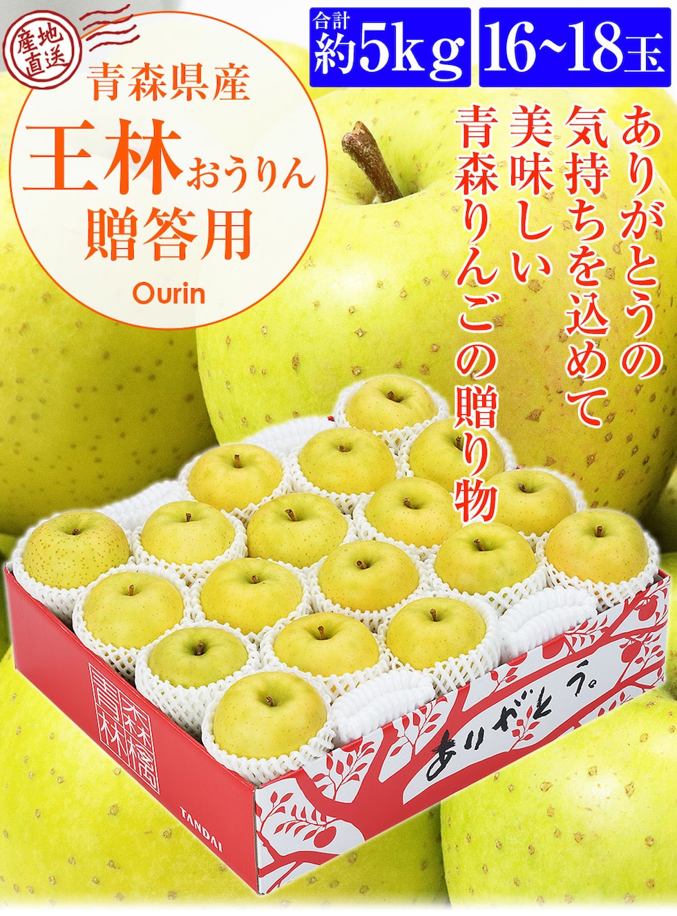 ☆期間限定☆青森県産 ふじ りんご 大＆特大玉 6~8玉 ⑥ - 果物