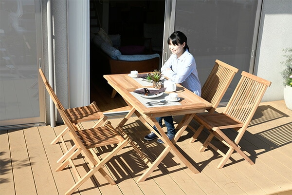chappie様専用】ガーデンテーブル5点 折り畳み式テーブルセット 
