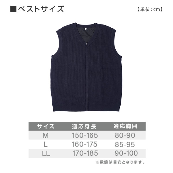 dショッピング |暖かヒーターベスト 電熱ベスト 男女兼用 ニット 3段階