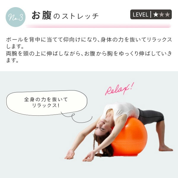 dショッピング |エクササイズボール 55cm 空気入れ 運動マニュアル付き