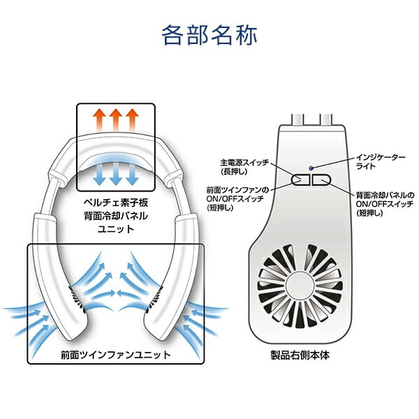 dショッピング |首掛け扇風機 羽根なし ネッククーラー 冷却パネル付き 70168/70169/70170 USBハイブリッドネッククーラー ネックファン  羽なし 首かけ扇風機 携帯扇風機 静音 首掛けファン 小型 軽量 ハンディファン ポータブル ハンディ トレードワン 【送料無料 ...