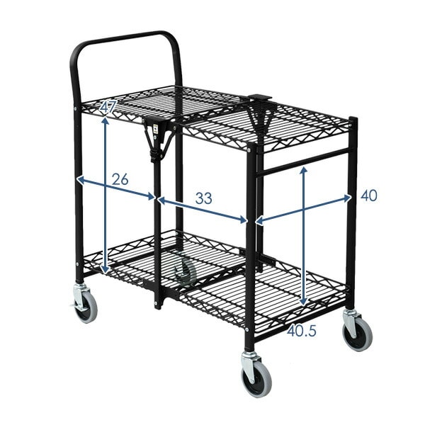 dショッピング |折りたたみ ワゴン 台車 耐荷重100キロ DOC-8040 幅