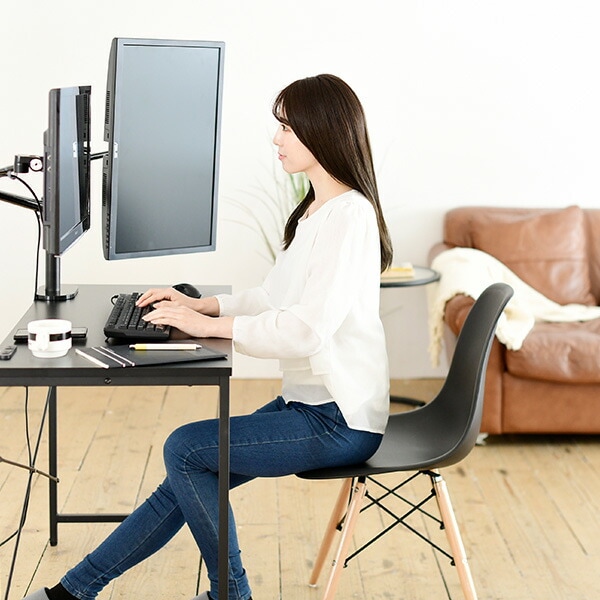 dショッピング |モニターアーム デュアル 2画面 AMA-S ディスプレイ