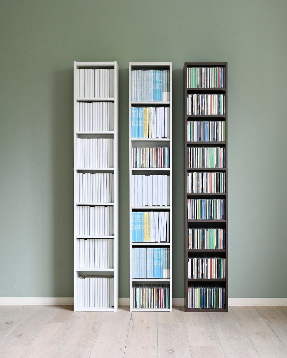 dショッピング |隙間収納 棚が動かせる 本棚 スリム コミック CD DVD