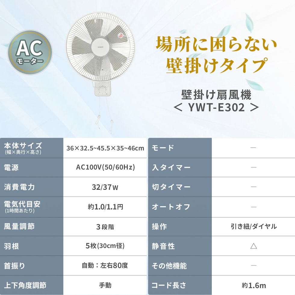 SANYO 壁掛け扇風機 風量調整EF-6DK main-r9w51.jpg