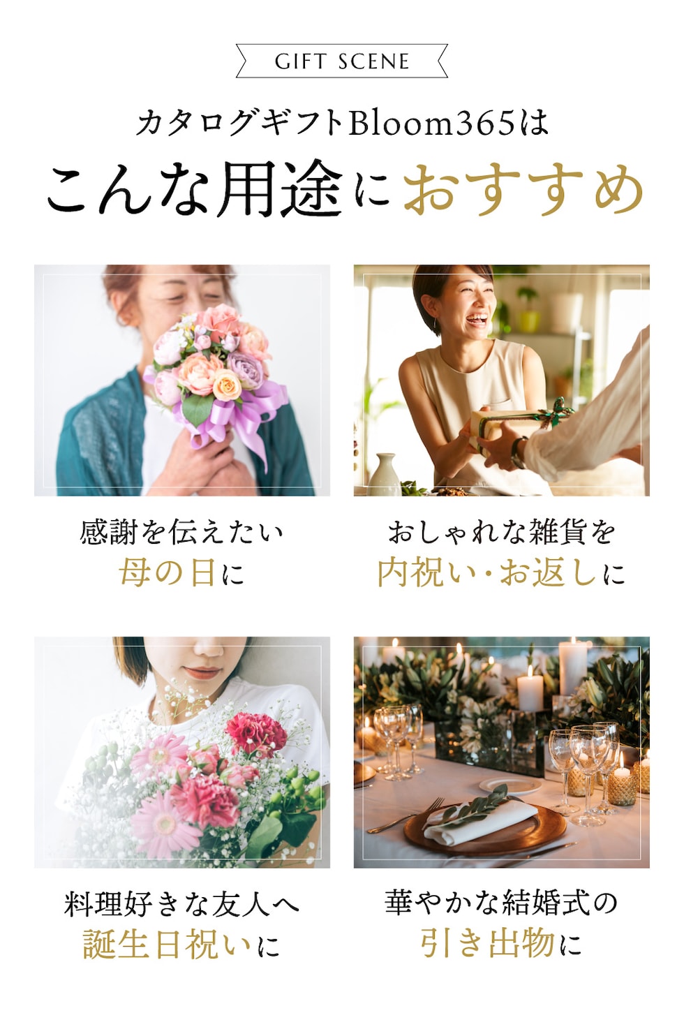 bloom365はこんなギフトシーンでおすすめ