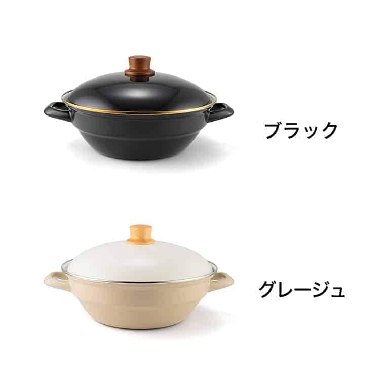 ホーロー鍋 dショッピング |富士ホーロー 琺瑯土鍋 27cm HD-27 送料無料 / IH対応