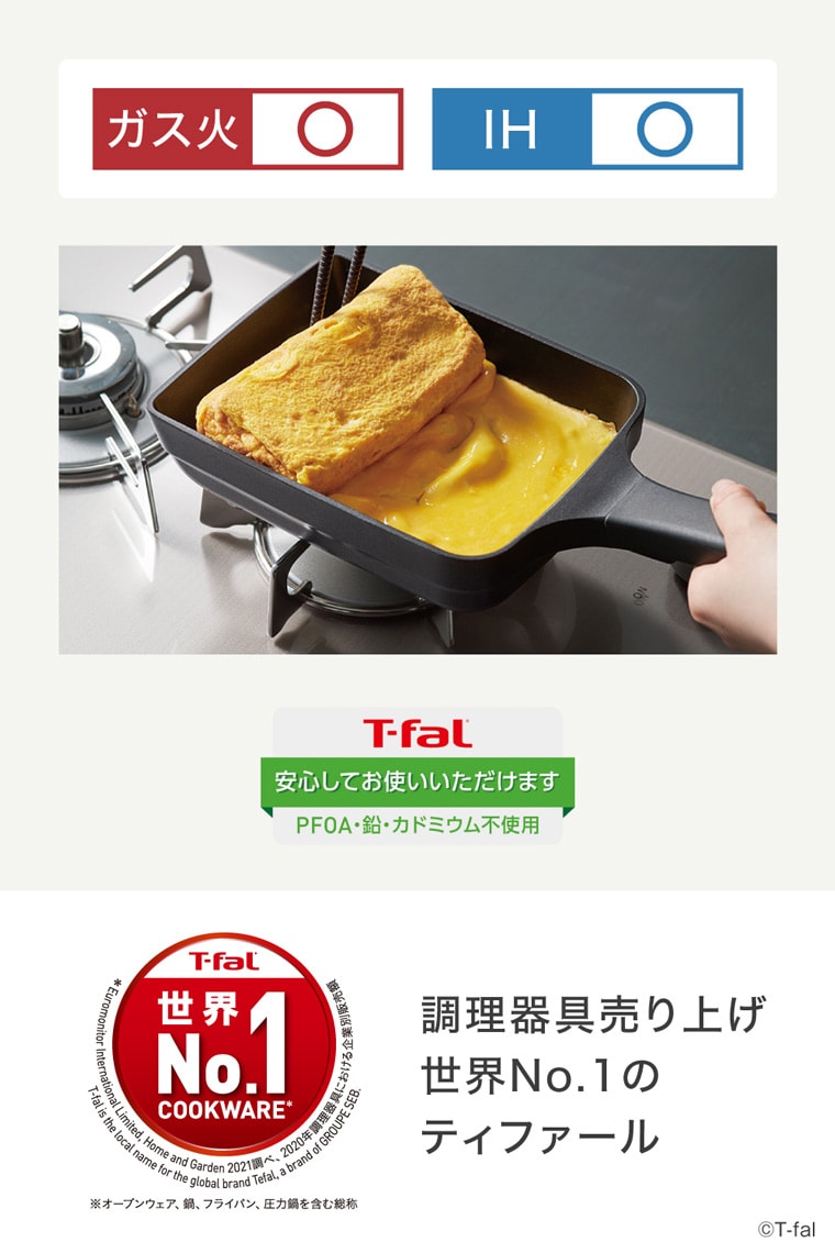 dショッピング |ティファール T-fal キャストライン アロマ プロ エッグロースター 14×18cm E25118 IH・ガス火対応 送料無料  / 卵焼き器 卵焼き フライパン 玉子焼き | カテゴリ：の販売できる商品 | ソムリエ＠ギフト (074t-fal-175)|ドコモの通販サイト