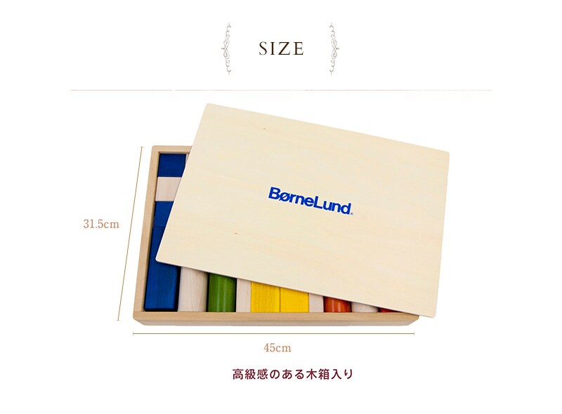 Bornelund ボーネルンド オリジナル積み木 カラー【積み木のほん付】  BZID001 