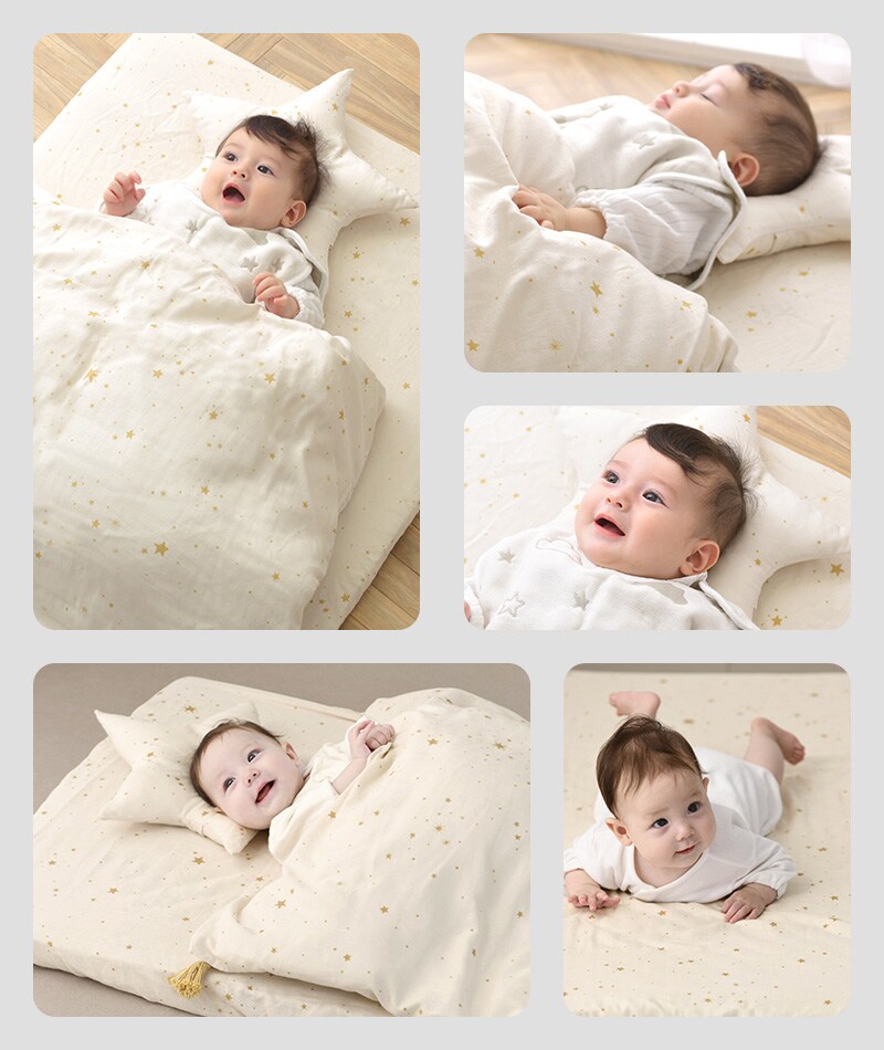 アイラブベビー ダブルガーゼ ベビー布団セット 8点 