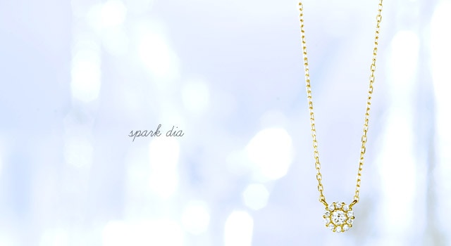 K18 diamond necklace K18ダイヤモンドネックレス spark dia