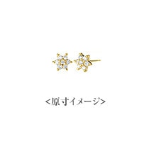 K18 diamond pierced earrings K18 ダイヤモンド ピアス dia flower 