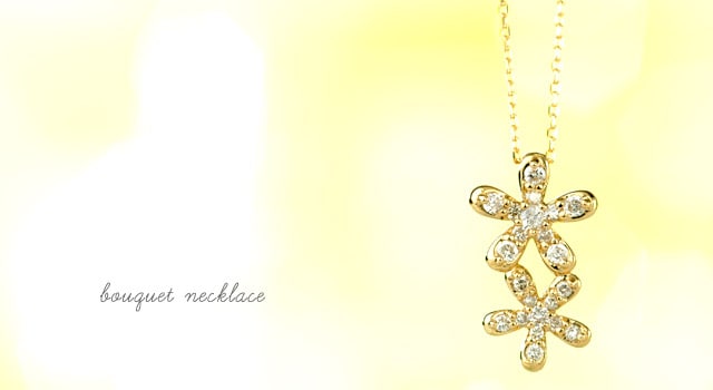 K18 diamond necklace K18　ダイヤモンド　ネックレス bouquet