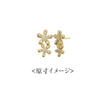 K18 pierced earrings K18 ピアス elegant moon